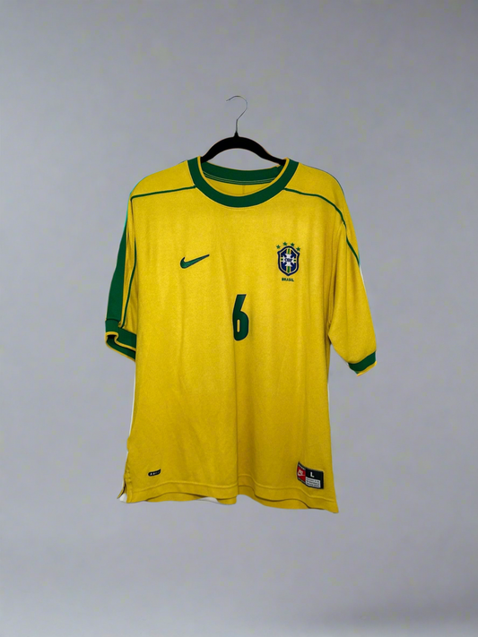 Brazil R. Carlos #6 - Nike - 1998/1999 - HOME Kit