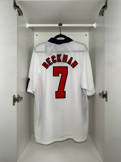 England Beckham #7 - Umbro - 1997/1999 - HOME Kit