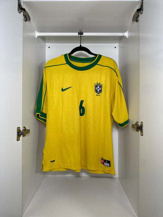 Brazil R. Carlos #6 - Nike - 1998/1999 - HOME Kit
