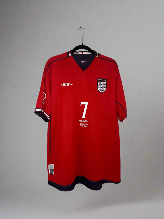 England Beckham #7 - Umbro - 2002/2003 - AWAY Reversible Kit