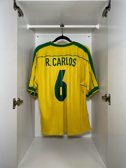 Brazil R. Carlos #6 - Nike - 1998/1999 - HOME Kit